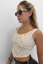 top corto in pizzo selena